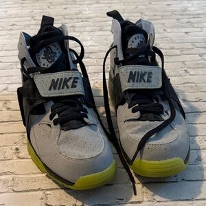 Nike Mens Sneakers - Gray and Black with Yellow Accents